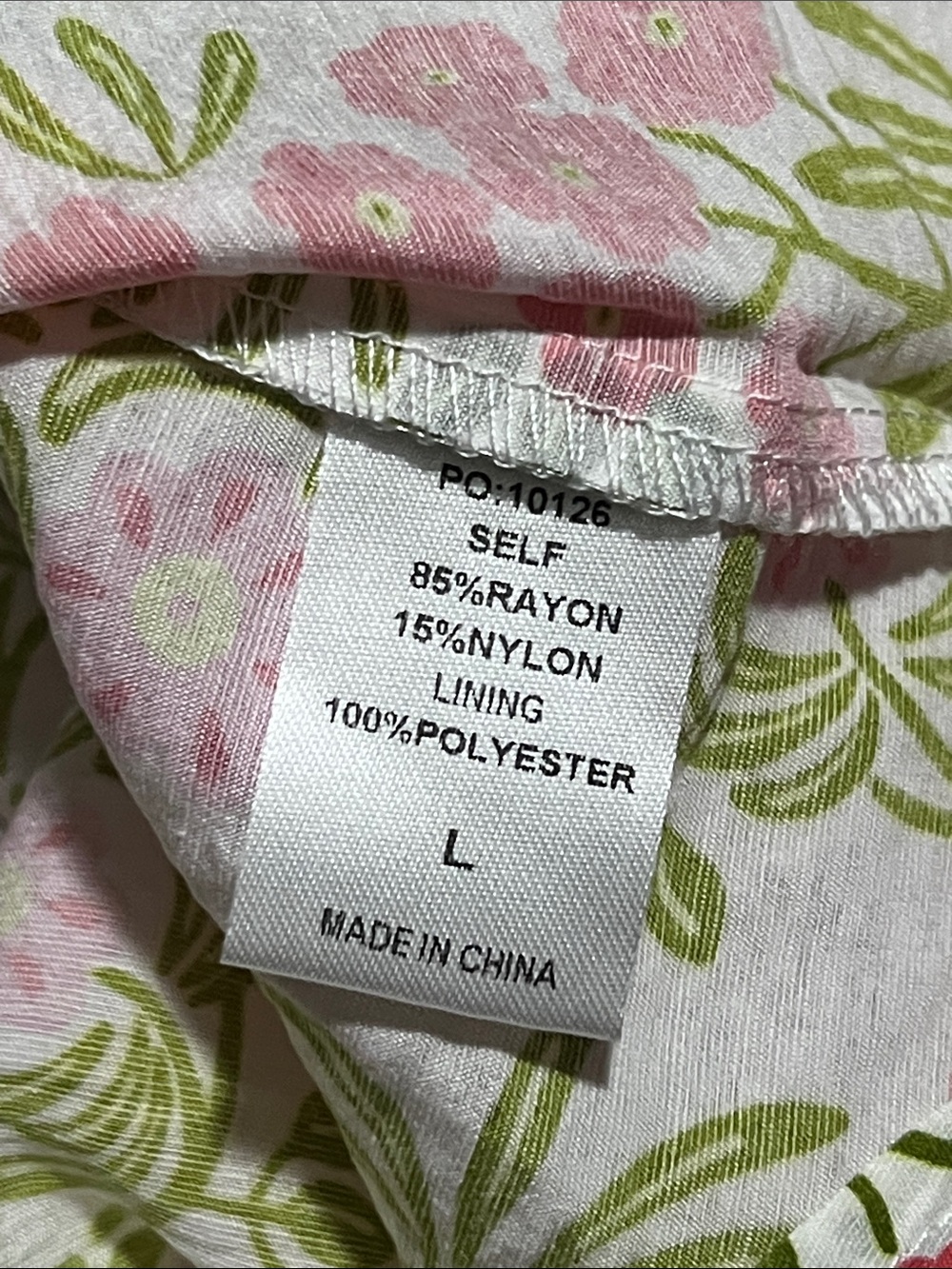 NWT GiGio USA Floral Pink & Green Top Blouse Shirt Large Pink Green Yellow - Picture 6 of 14